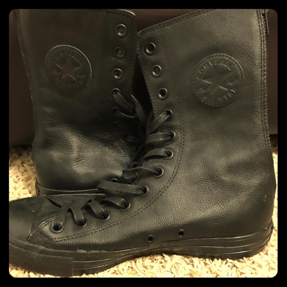 Super high top leather chucks